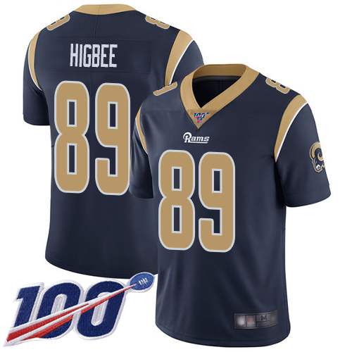 Los Angeles Rams Limited Navy Blue Men Tyler Higbee Home Jersey NFL Football #89 100th Season Vapor Untouchable->youth nfl jersey->Youth Jersey